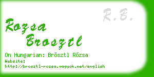 rozsa brosztl business card