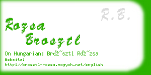 rozsa brosztl business card